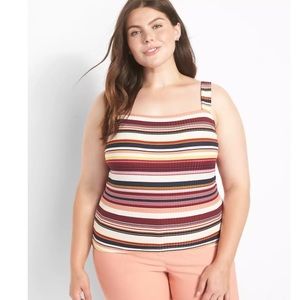 NWT- Crop stripe tank top